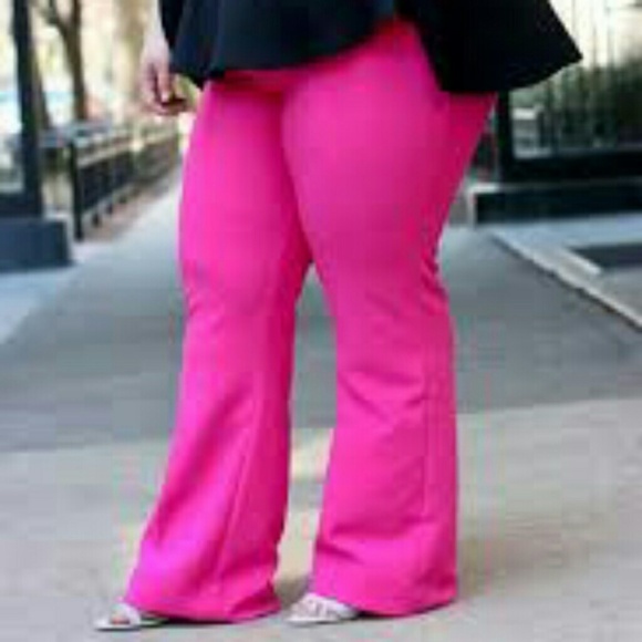 Victoria Beckham for Target Pants - Victoria Beckham Pink Flare Tall Trouser Pants